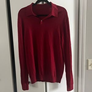 100% Merino Wool Collared Pullover Sweater